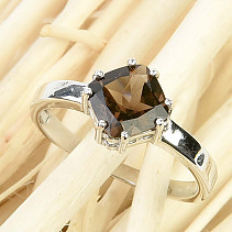 Smooth diamond ring standard cut Ag 925/1000 + Rh
