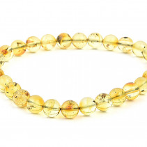 Amber bracelet with inserts 6mm