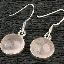 Round rose earrings Ag 925/1000