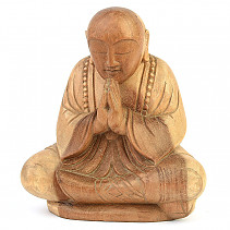 Modlící se mnich dřevěná soška 20cm