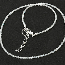 Moonstone necklace cut balls Ag 925/1000