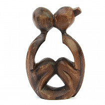 Wood carving abstract pair 9.5cm