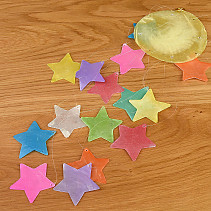 Colorful carillon of mother-of-pearl stars