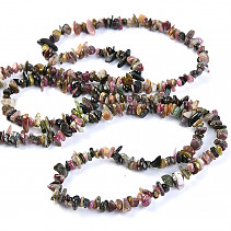 Turmalín barevný náhrdelník sekané tvary 90cm