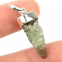 Moldavite pendant with silver trim Ag 925/1000 (2.4g)