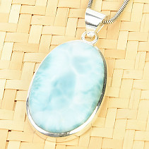 Silver pendant with larimar Ag 925/1000 10.3g