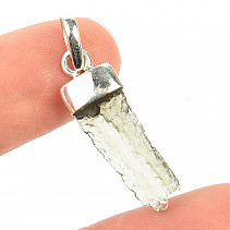 Moldavite pendant with silver trim Ag 925/1000 (1.1 g)