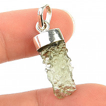 Moldavite pendant with silver trim Ag 925/1000 (1.6 g)