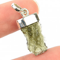 Moldavite pendant with silver trim Ag 925/1000 (2.2g)