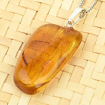 Amber pendant with handle Ag 925/1000 (1.9 g)