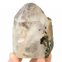 Crystal with inclusions and tourmaline cut form 344g
