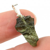 Moldavite pendant handle Ag 925/1000 1.5g Chlum