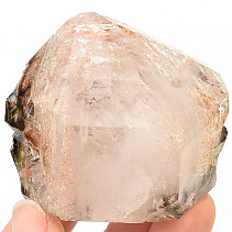 Crystal with brown tip semi-cut 173g