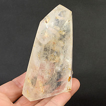 Crystal with inclusions cut shape 256g