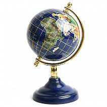Globus vykládaný z drahých kamenů a perleti