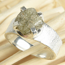Raw diamond ring Ag 925/1000 7.6g size 59