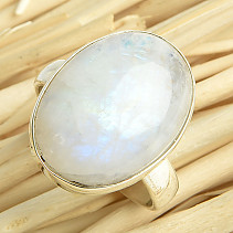 Moonstone oval ring size 57 Ag 925/1000 6.7g