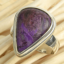 Sugilite ring triangle size 57 Ag 925/1000 5.9g