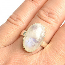 Moonstone ring oval size 58 Ag 925/1000 6.5g