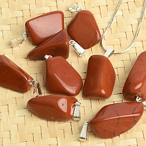 Red jasper pendant handle Ag 925/1000