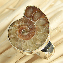 Ammonite ring size 57 Ag 925/1000 9g