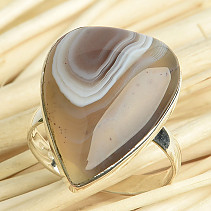 Agate ring drop size 54 Ag 925/1000 4.4g