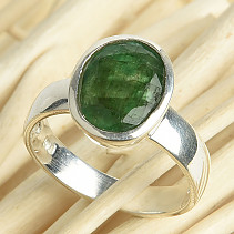 Smaragd prsten vel.54 stříbro Ag 925/1000 4,1g