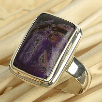 Sugilite ring rectangle size 57 Ag 925/1000 5.5g