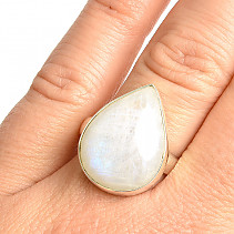 Ring moonstone drop size 60 Ag 925/1000 6.7g