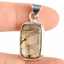 Labradorite pendant in the shape of a rectangle Ag 925/1000 5.2g