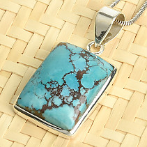 Silver pendant with turquoise Ag 925/1000 8.2g
