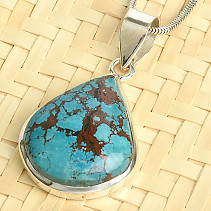 Turquoise pendant silver Ag 925/1000 6.8g