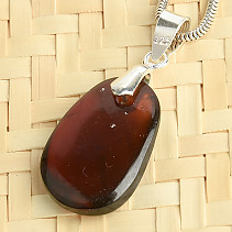 Garnet hessonite pendant with handle Ag 925/1000 3g