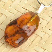 Amber pendant, handle Ag 925/1000 1.9g