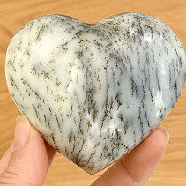 Dendritic opal heart of Madagascar 191g
