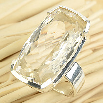 Velký prsten s broušeným křišťálem Ag 925/1000 18,5g vel.54