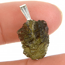 Moldavite raw pendant Ag 925/1000 (1.6g)