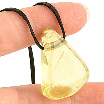 Lemonquartz - brazilianite pendant with cuticle 12g