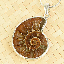 Ammonite pendant silver Ag 925/1000 4.5g