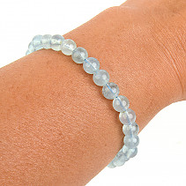 Aquamarine bracelet smooth balls 6mm