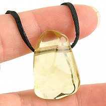Lemonquartz - brazilianite pendant with cuticle 11g
