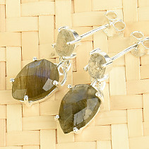 Labradorite cut earrings Ag 925/1000 2.6g