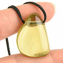 Brazilianite - lemon quartz pendant with cuticle 10g