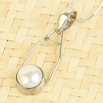 Pendant with pearl silver Ag 925/1000 2.8g