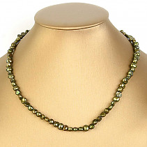 Necklace made of dark pearls 42 cm