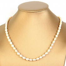 Oval pearl necklace 46cm