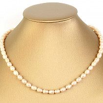Apricot pearl necklace 43cm