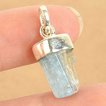 Aquamarine pendant (Russia) Ag 925/1000 bezel (2.2g)