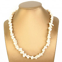 White pearl necklace irregular shape 53cm