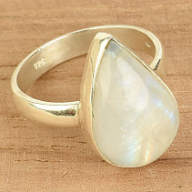 Ring moonstone drop size 54 Ag 925/1000 4.2g